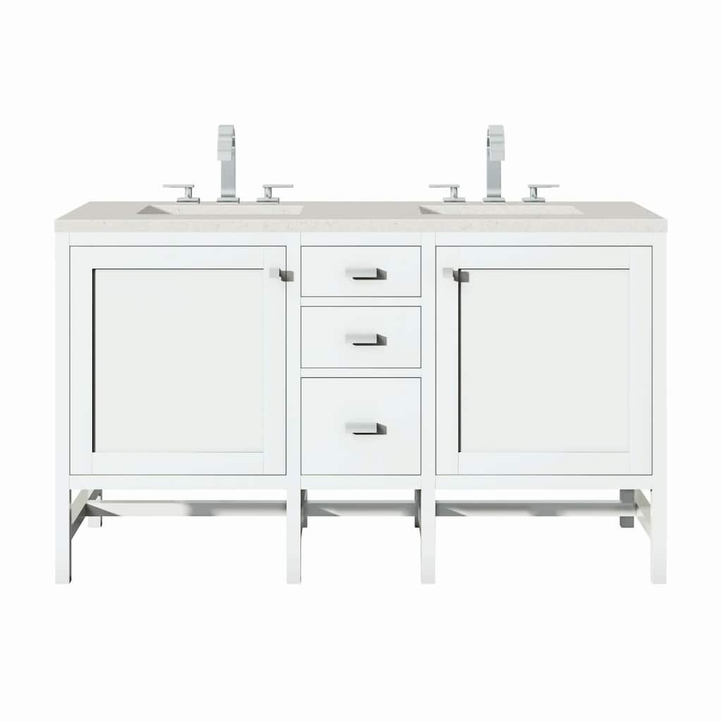 James Martin Vanities E444-V60D-3LDL Addison 60" Double Basin Wood