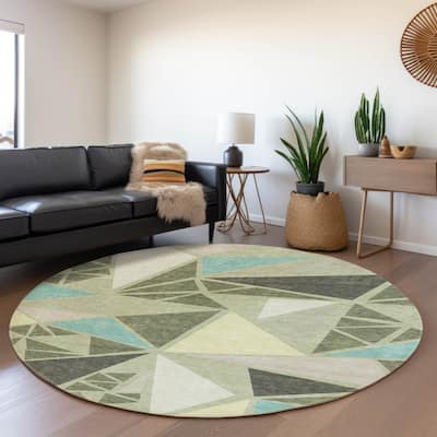 Premium Washable Super Soft Contemporary Mosaic Mayfield Rug