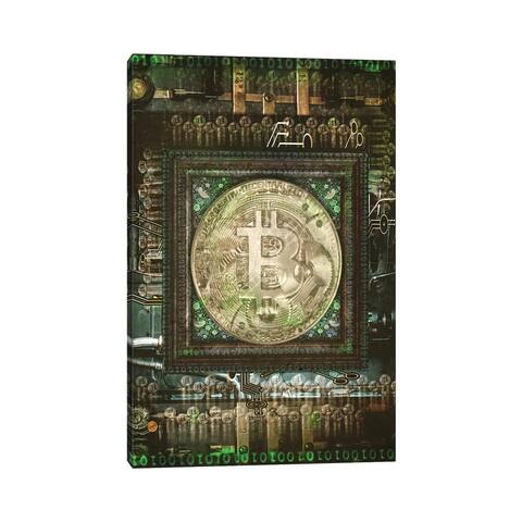 iCanvas "Bitcoin Steam Punk" by Old Red Truck Canvas Print