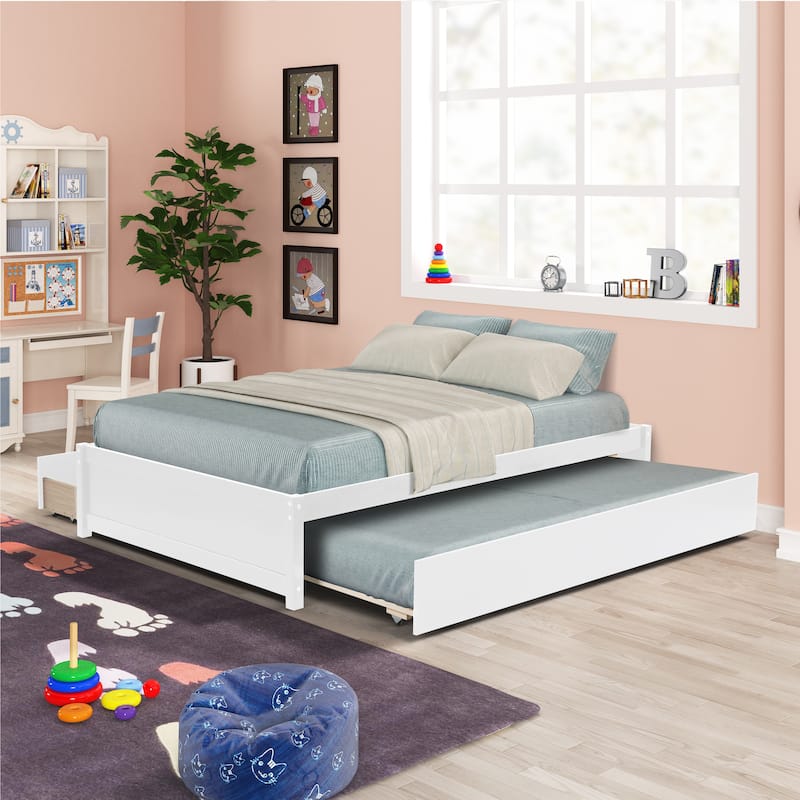 FULL Bed with Twin TRUNDLE and TWO DRAWERS