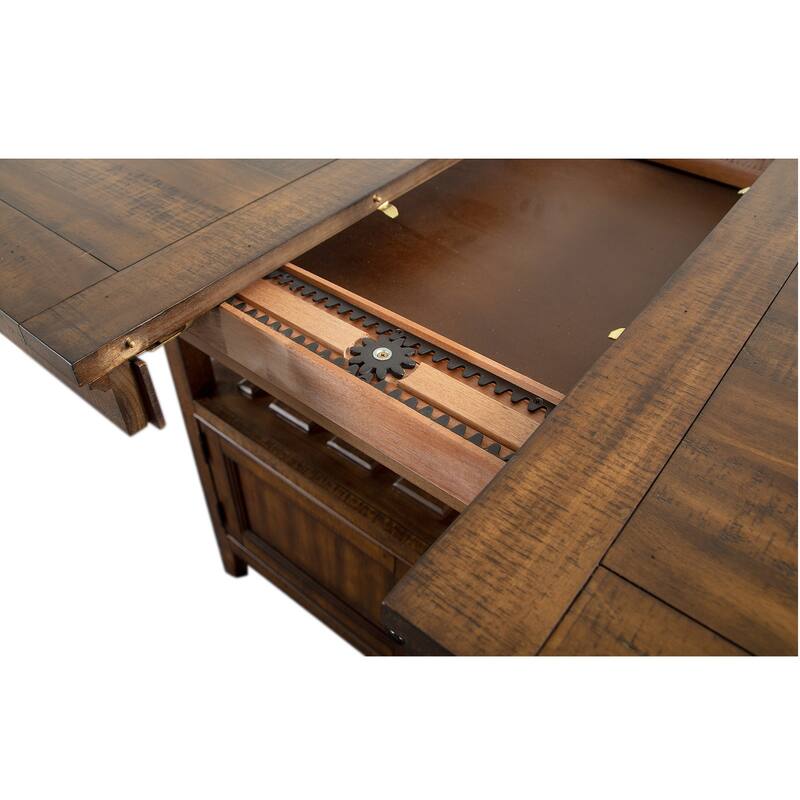 Magnussen Home Bay Creek Toasted Nutmeg Extendable Counter Height Dining Table - 38''W x 60''D x 36''H