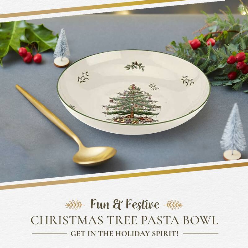 Spode Christmas Tree Pasta Bowl - 13 inch