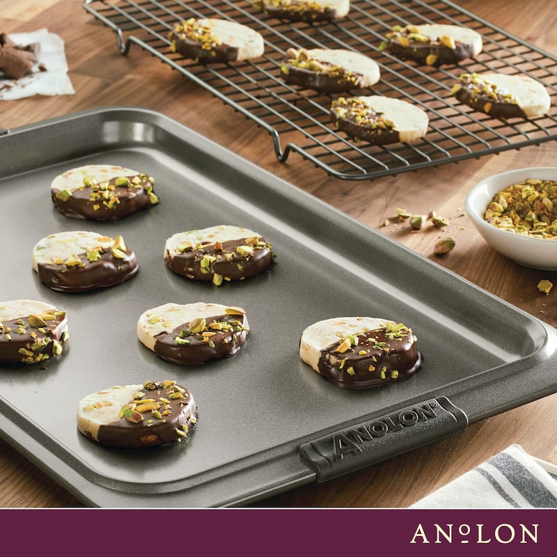 Anolon Advanced Bakeware 9-Inch Nonstick Layer Cake Pan Set, 2-Piece, Bronze