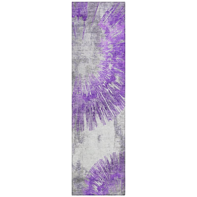 Machine Washable Indoor/ Outdoor Chantille Contemporary Starburst Rug