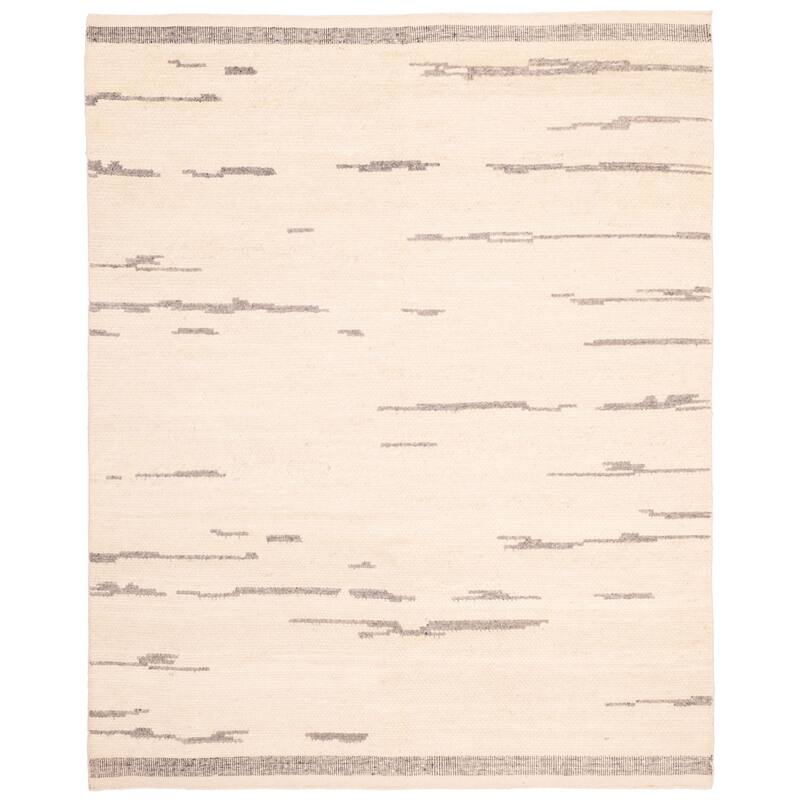 ECARPETGALLERY Hand-knotted Looma Cream Wool Rug - 8'2 x 10'3