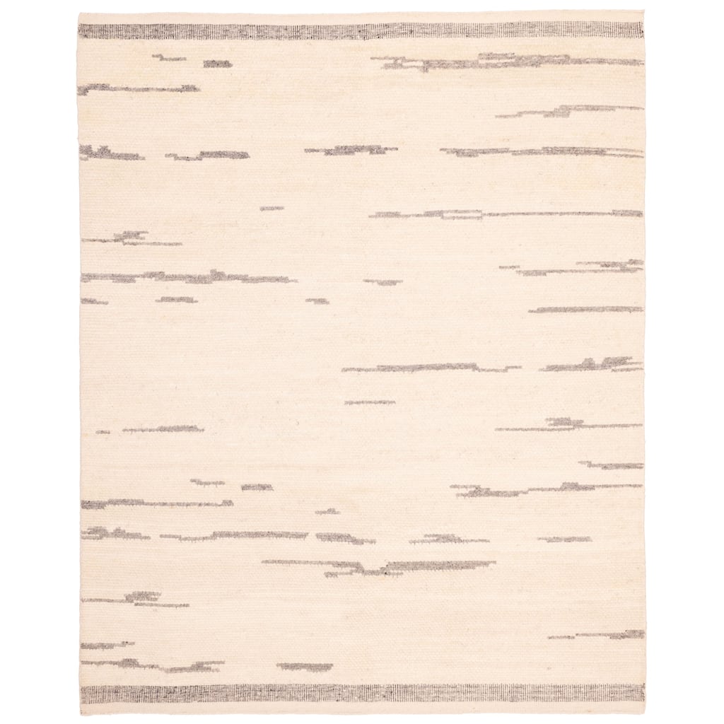 ECARPETGALLERY Hand-knotted Looma Cream Wool Rug - 8'2 x 10'3