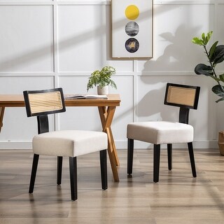 Set of 2 Modern Fabric Accent Chair with Wood Frame - Bed Bath & Beyond ...