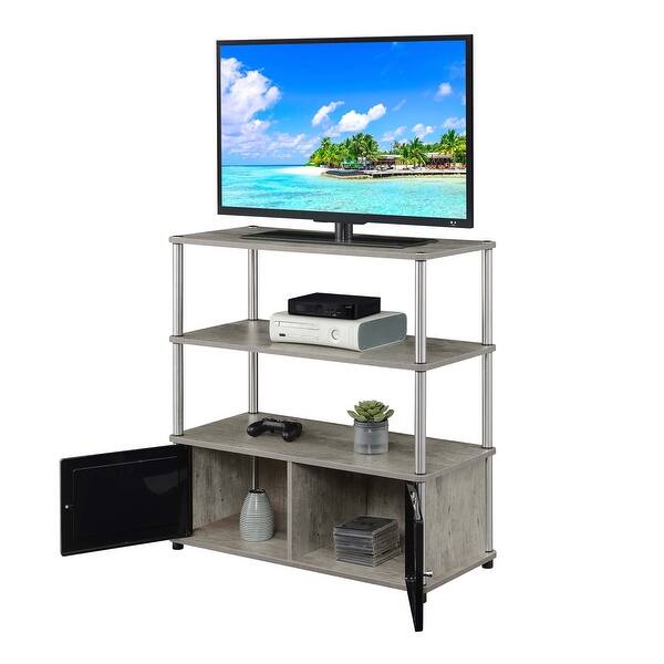 Designs2Go Highboy TV Stand with Storage Cabinets and Shelves for TVs ...
