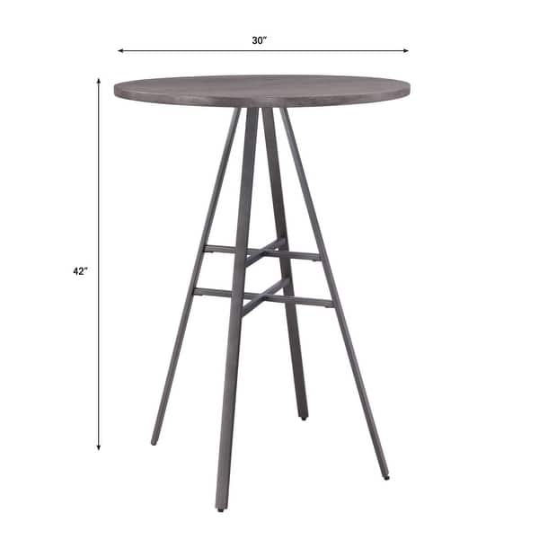 Conroe 3Piece Pub Height Table Set with Backless Swivel Stools by