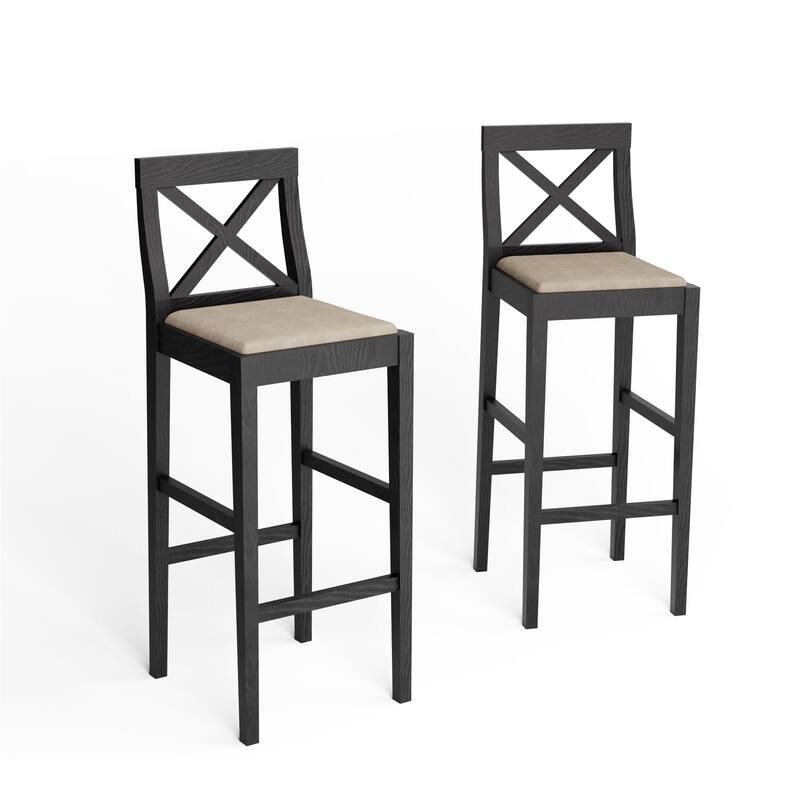 Bar Chair Counter Height Stool with Backrest