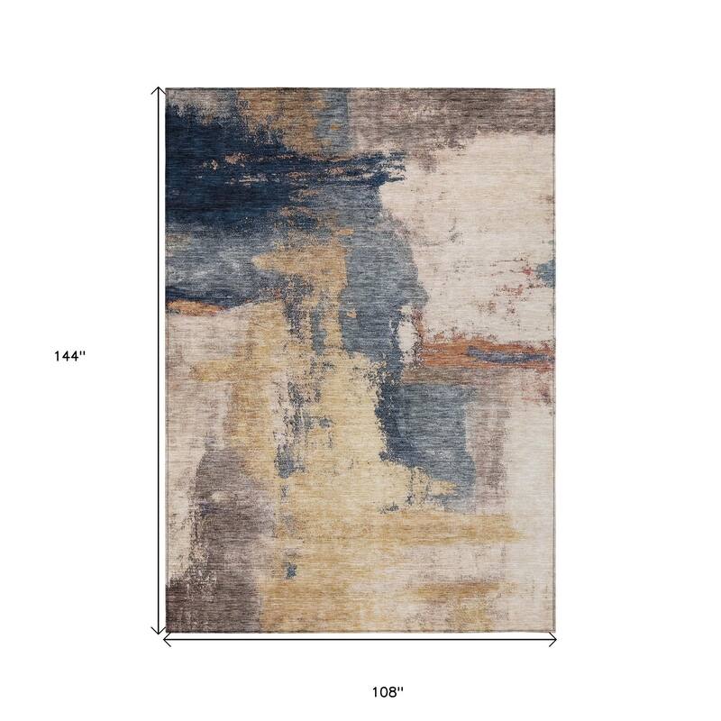 HomeRoots Abstract Transitional Rectangle Outdoor Rug