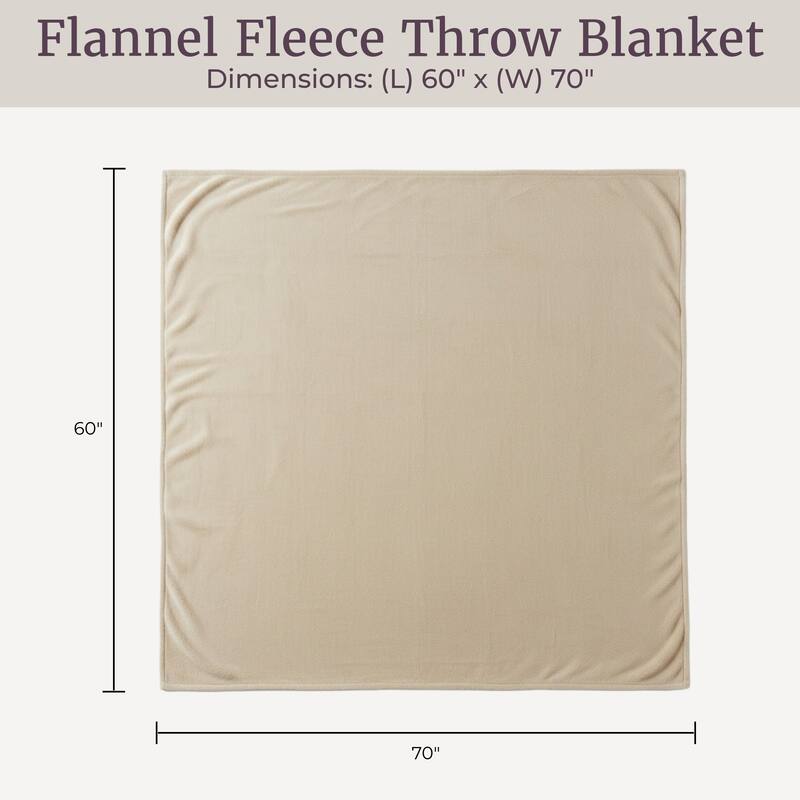 Flannel Fleece Throw Blanket by Windsor Home