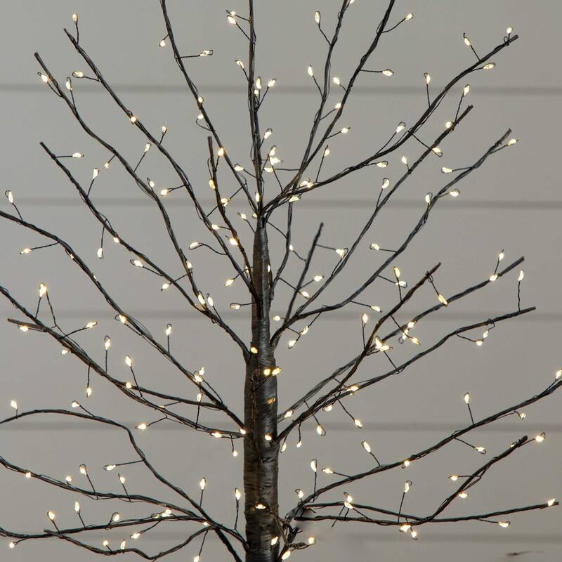 Pre-Lit Twig Artificial Halloween Tree - 2' - Warm White LED Lights