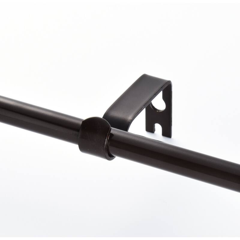 5/8" Drapery Single Curtain Rod Set with Decorative Urn Finials_Oil Rubbed Bronze
