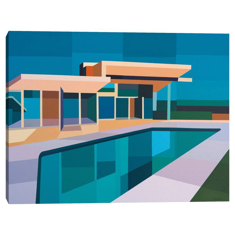 Modernist Colour House by Andy Burgess Canvas Art Print