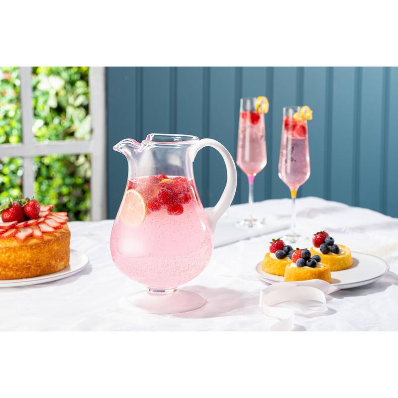 Majestic Gifts Inc. European Glass Pitcher w/ White Base