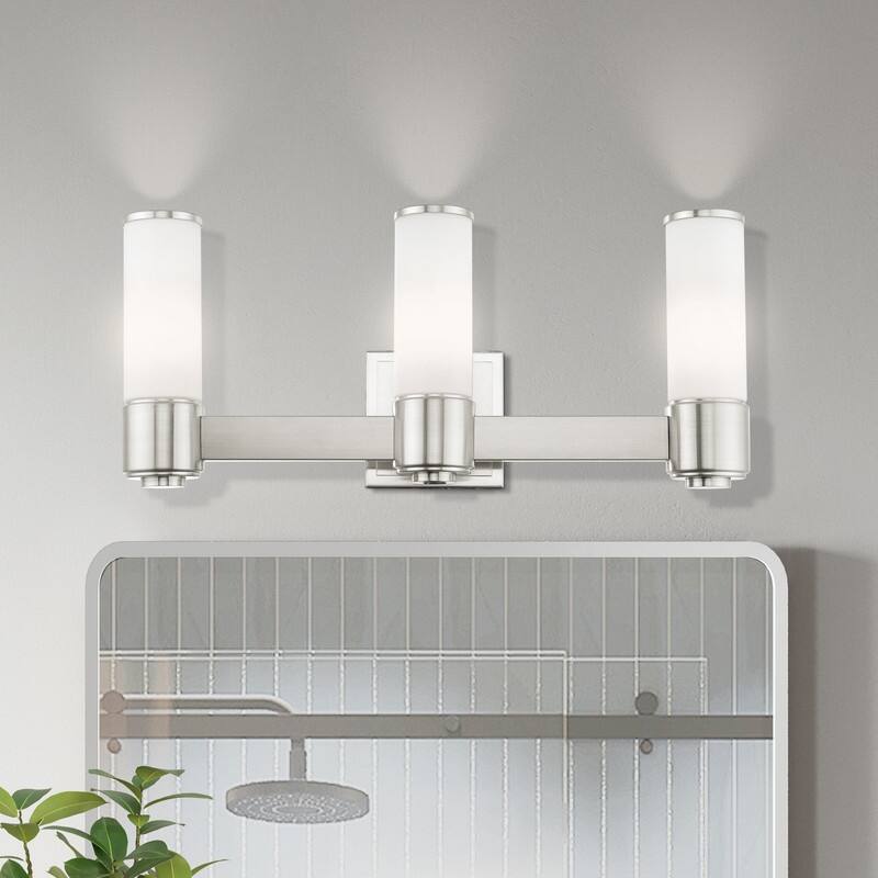 Livex Lighting 3-Light Wall Sconce/ Bath Light, 52123-91 - 22" W X 9.75" H X 3.875" EXT