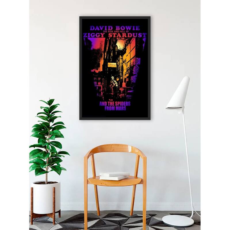Bd Collection - Ziggy Stardust Cover David Bowie Framed Art Poster - 24 x 36 Inch