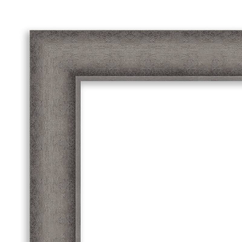 Burnished Concrete Half-Inch-Bevel Wood Framed Wall Mirror - Burnished Concrete - Glass Size 18x24