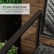 preview thumbnail 15 of 15, Outsunny Set of 2 Outdoor Glider Chairs, Porch & Patio Rockers for Deck with PE Rattan Seats, Steel Frames
