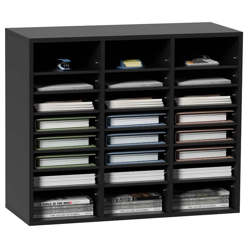 Multi-Purpose Office Literature Organizers with 24 Compartments and Adjustable Shelves Perfect Addition to Any Space