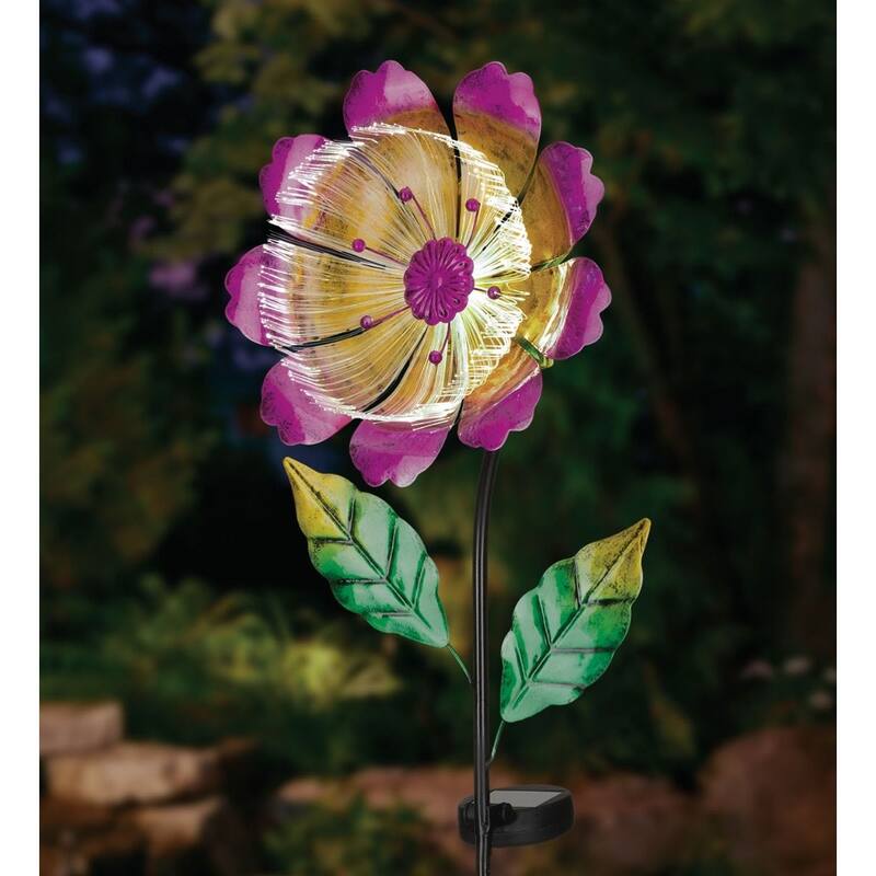 Flower Burst Solar Stake - Yellow