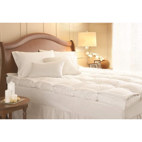 slide 2 of 7, Westex Luxury Down-Top Feather Bed - White