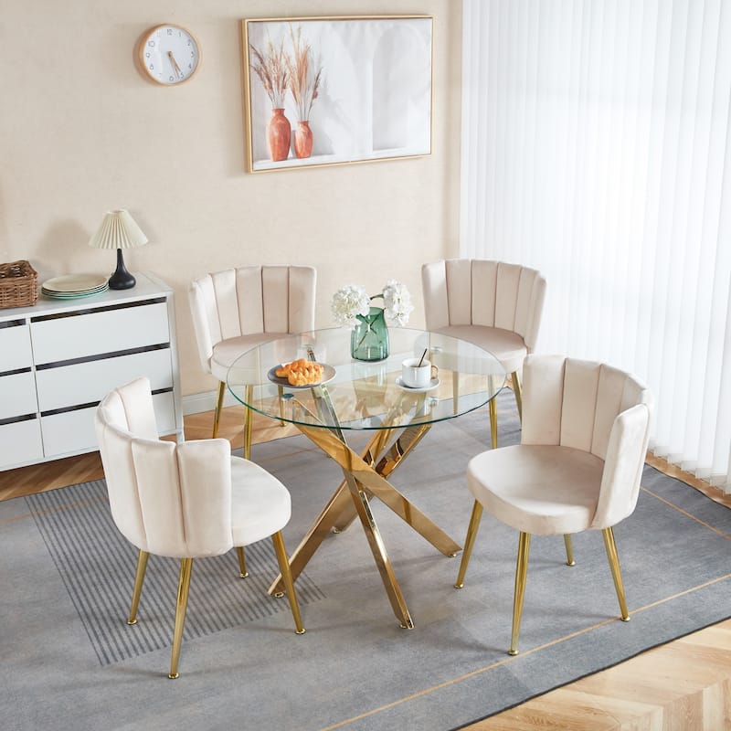 Modern dining chair(set of 2 ) with iron tube legs, comfortable backrest, suitable for dining room, living room, cafe