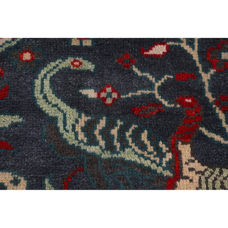 Animals Pictorial Ziegler Oriental Foyer Rug Handmade Wool Carpet - 4'1"x 5'11"