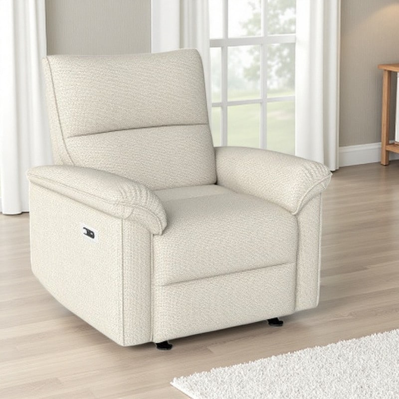Zero Clearance Wall Hugger Power Recliner Chair with USB & Type-C Ports, Compact Electric Reclining Design