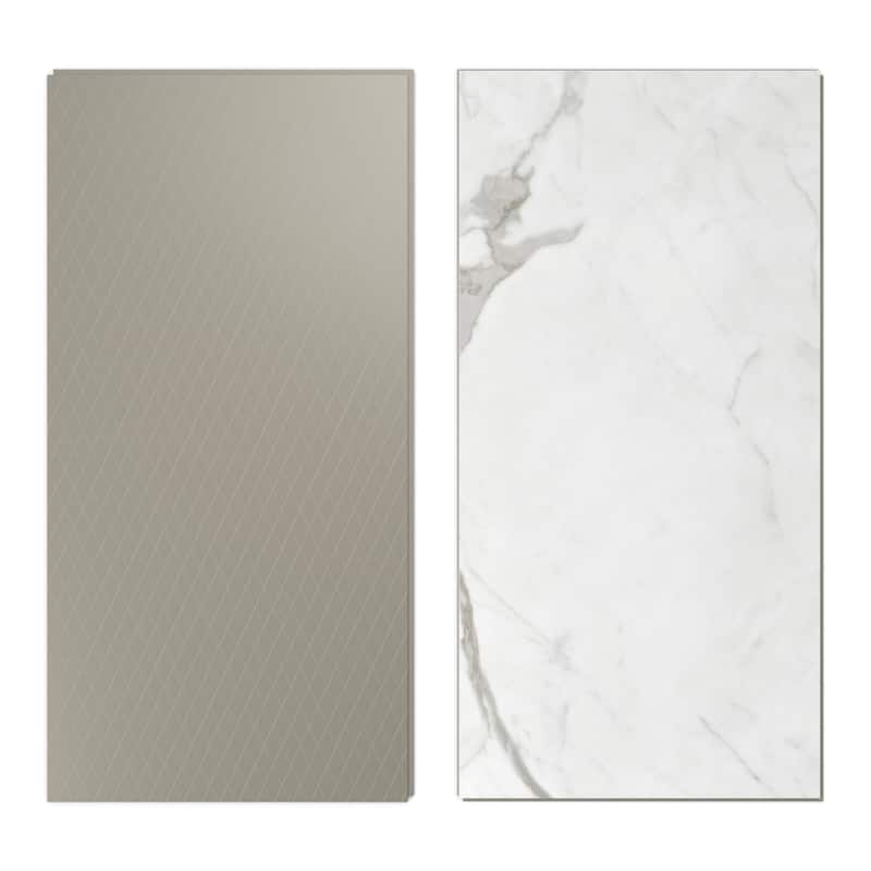 Epiphany Glue-up Wall Tiles 15.75 in. H x 31.5 in. L In Smooth Marble Glacier