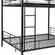 preview thumbnail 5 of 14, Metal Frame Twin over Twin Size Modern Style Bunk Bed with Safe Stairs,No Box Spring Required and Easy Assembly