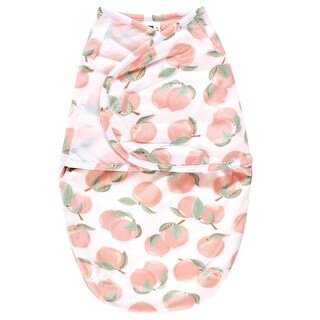 Hudson Baby Girls Plush Faux Fur Swaddle Wrap, Peach, 0-3 Months - Peach - 0-3 Months