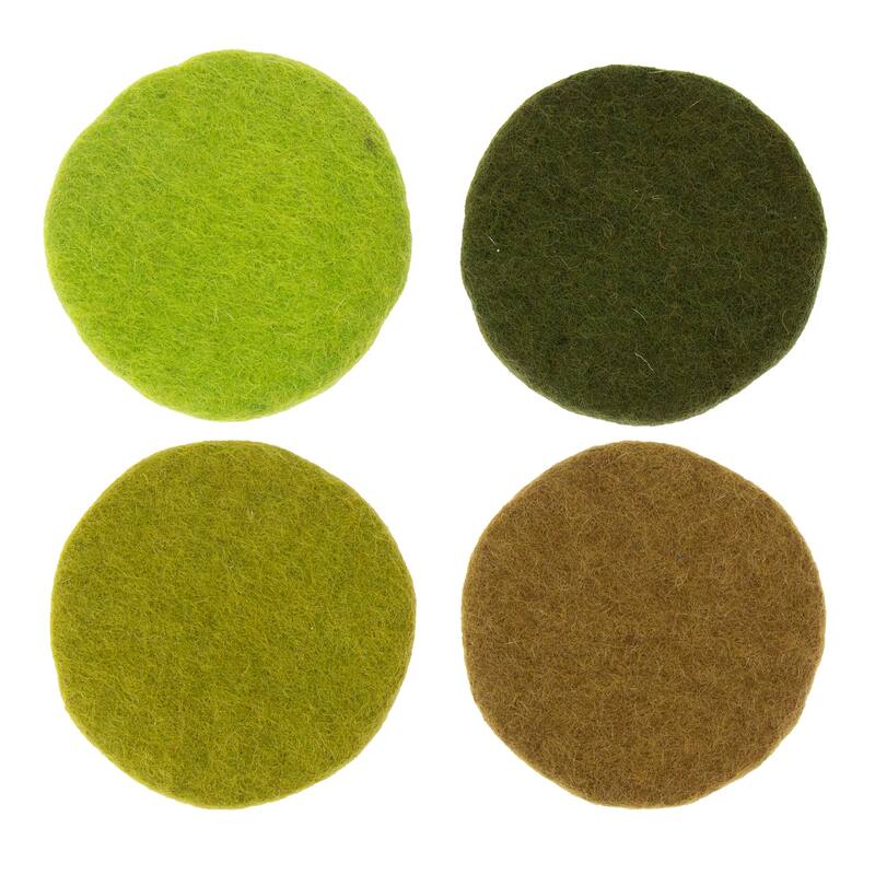 Handmade Felt Macaroon Coasters, Set of 4