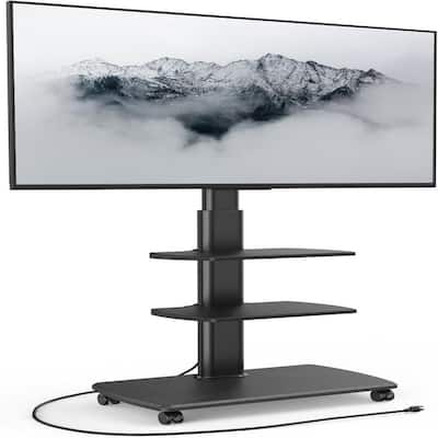Rolling TV Stand with Power Outlets