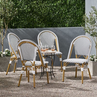 Elize Outdoor French Bistro Chairs (Set of 4) by Christopher Knight Home