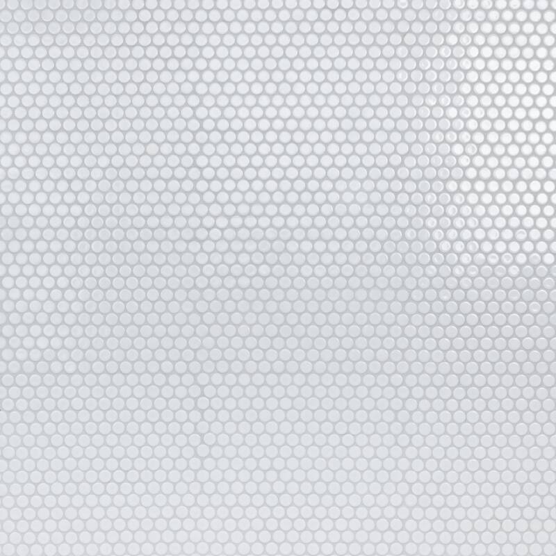 Merola Tile Hudson Penny Round Glossy White 11-7/8" x 12-5/8" Porcelain Floor and Wall Tile