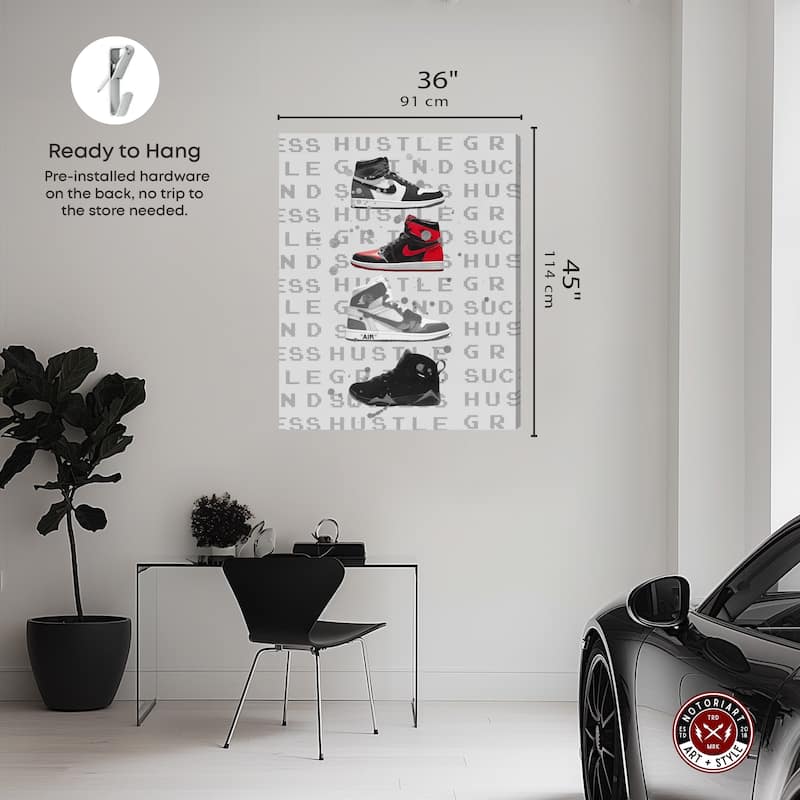 Notoriart Hype Sneakers Gallery Wrapped Sneaker 1 Piece Canvas Wall Art