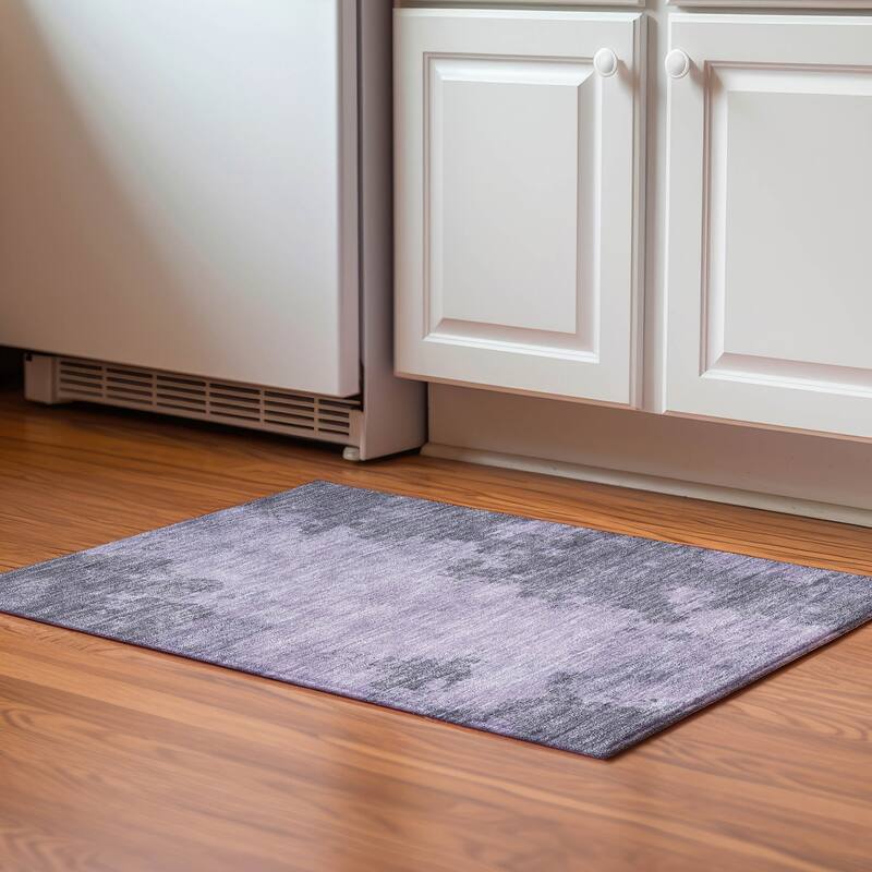 Premium Washable Super Soft Mayfield Rug - Purple - 1'8" x 2'6"