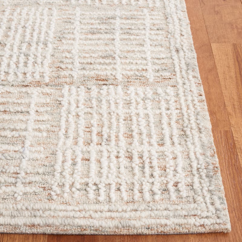 SAFAVIEH Handmade Abstract Anoek Checkered Wool Rug