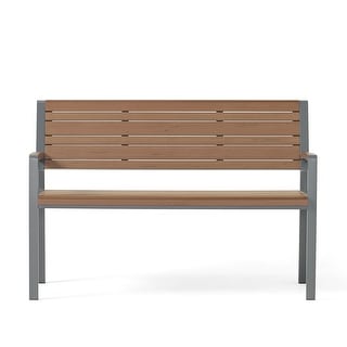 Davos Outdoor Aluminum Outdoor Bench by Christopher Knight Home