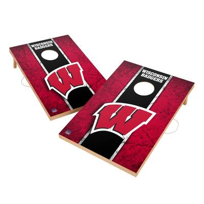Vintage Wisconsin Badgers 2x4 Tailgate Cornhole Boards