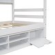 preview thumbnail 30 of 32, House Bed with Shelves,Roof Frame and Under Bed Storage Unit,Twin/Full Size