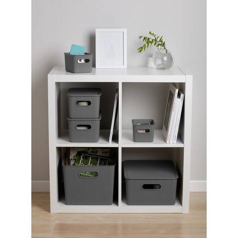 Set of 4 Ribbed bins