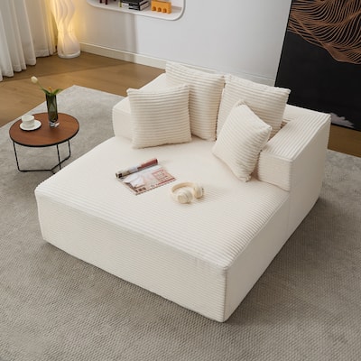 54" W Oversized Chaise Lounge Sofa Couch