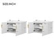 preview thumbnail 28 of 38, GDFStudio - Marwood Vintage Double Bathroom Vanity Set with 3 Holes Single Ceramic Sink & Soft Closing Doors - 60'W