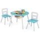 preview thumbnail 2 of 48, Costway Kids Wooden Round Table & 2 Chair Set w/ Center Mesh Storage - See Details
