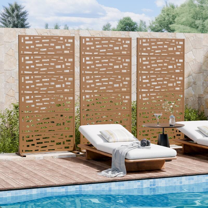 Outdoor Privacy Screen Metal Privacy Screen Panel Free Standing