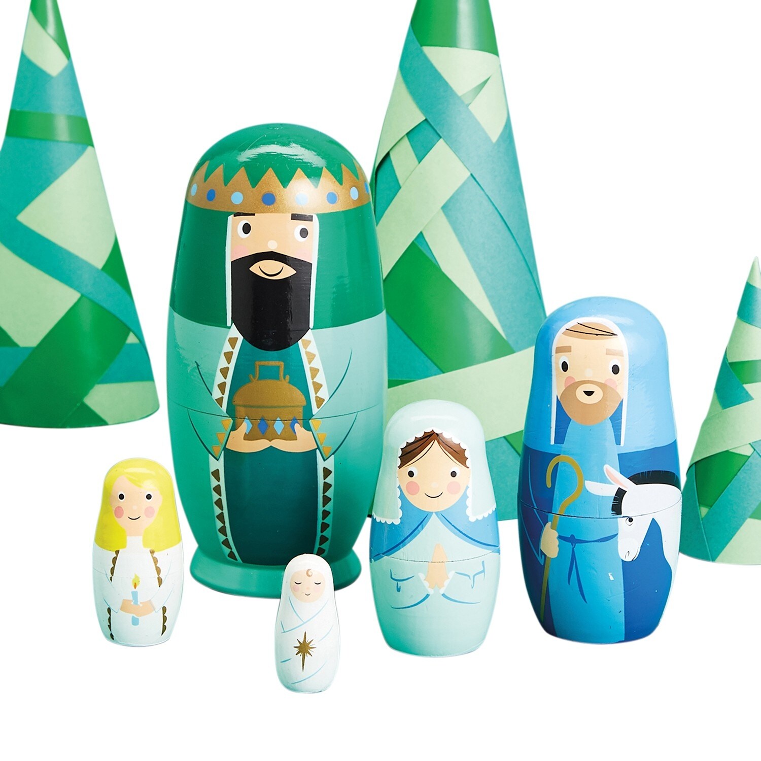 russian doll nativity set