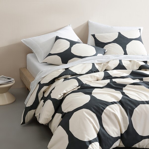 Marimekko Kivet Grey Cotton Duvet Cover Set - Bed Bath